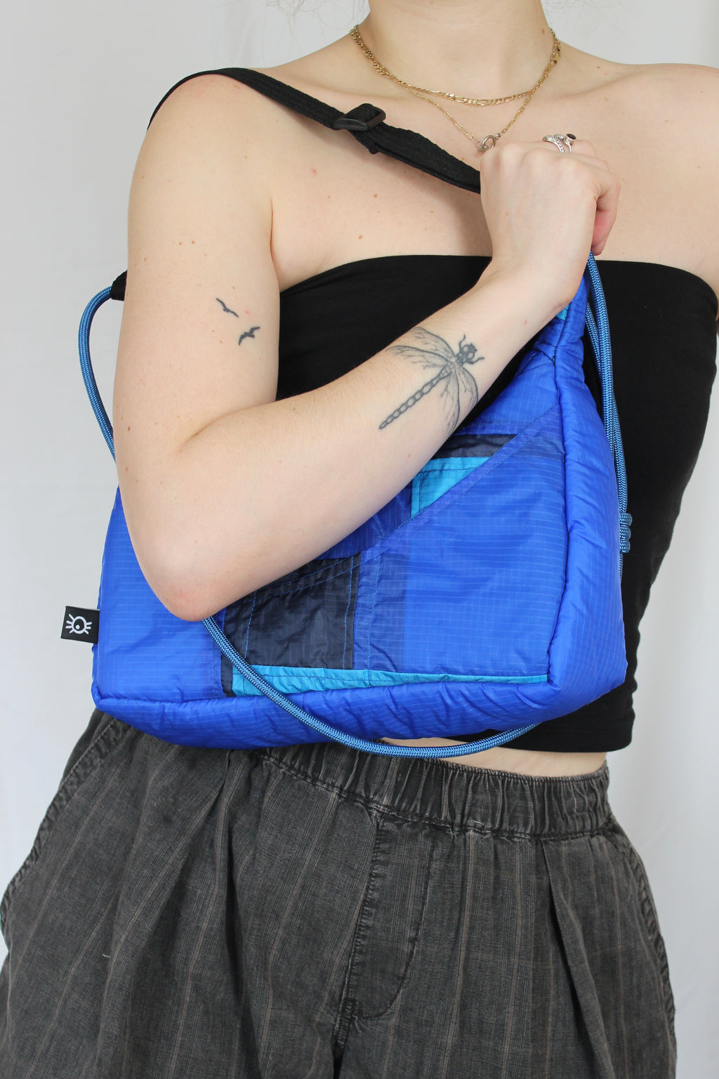 Cord & scrap bag - Poolside blue