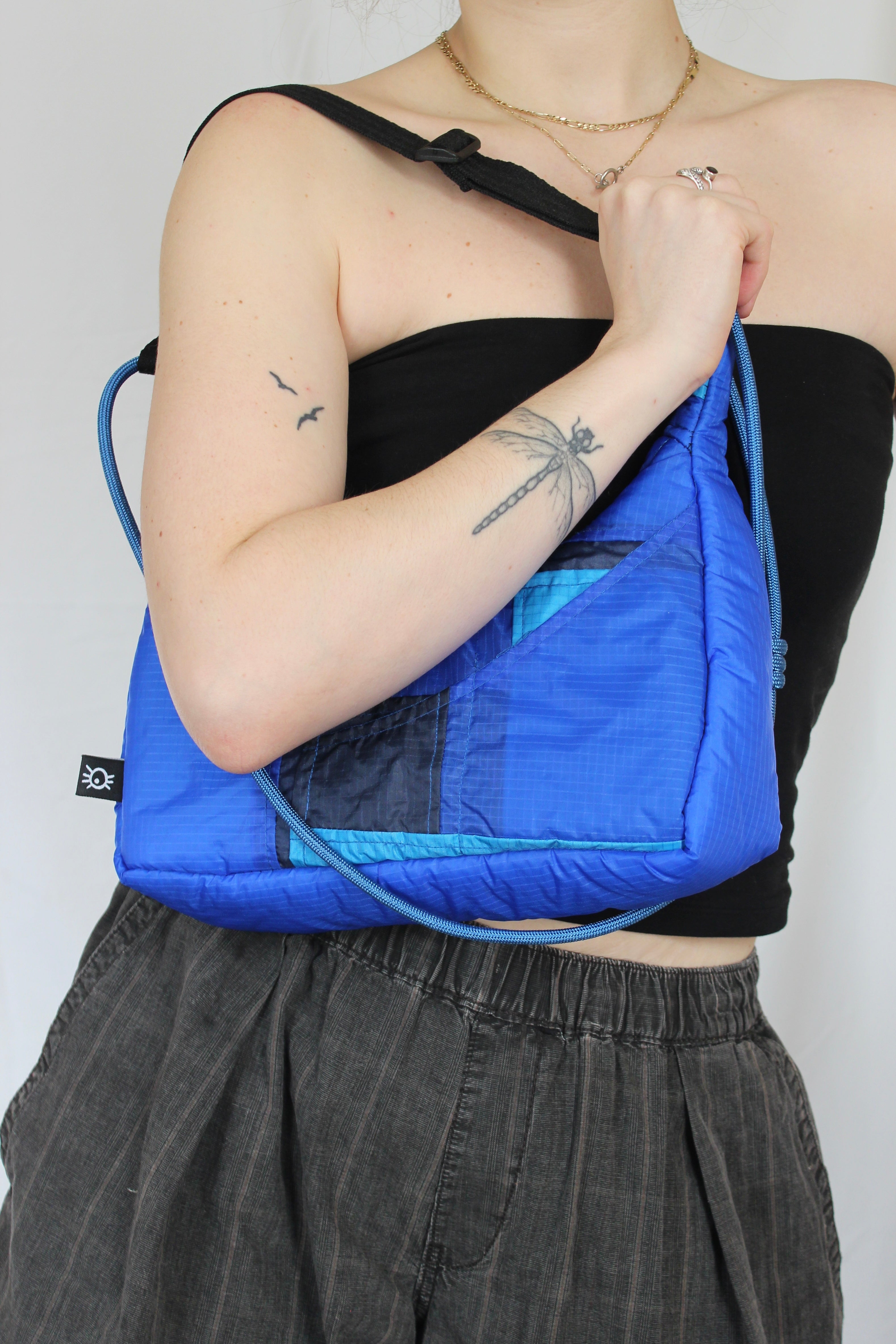 Cord & scrap bag - Poolside blue