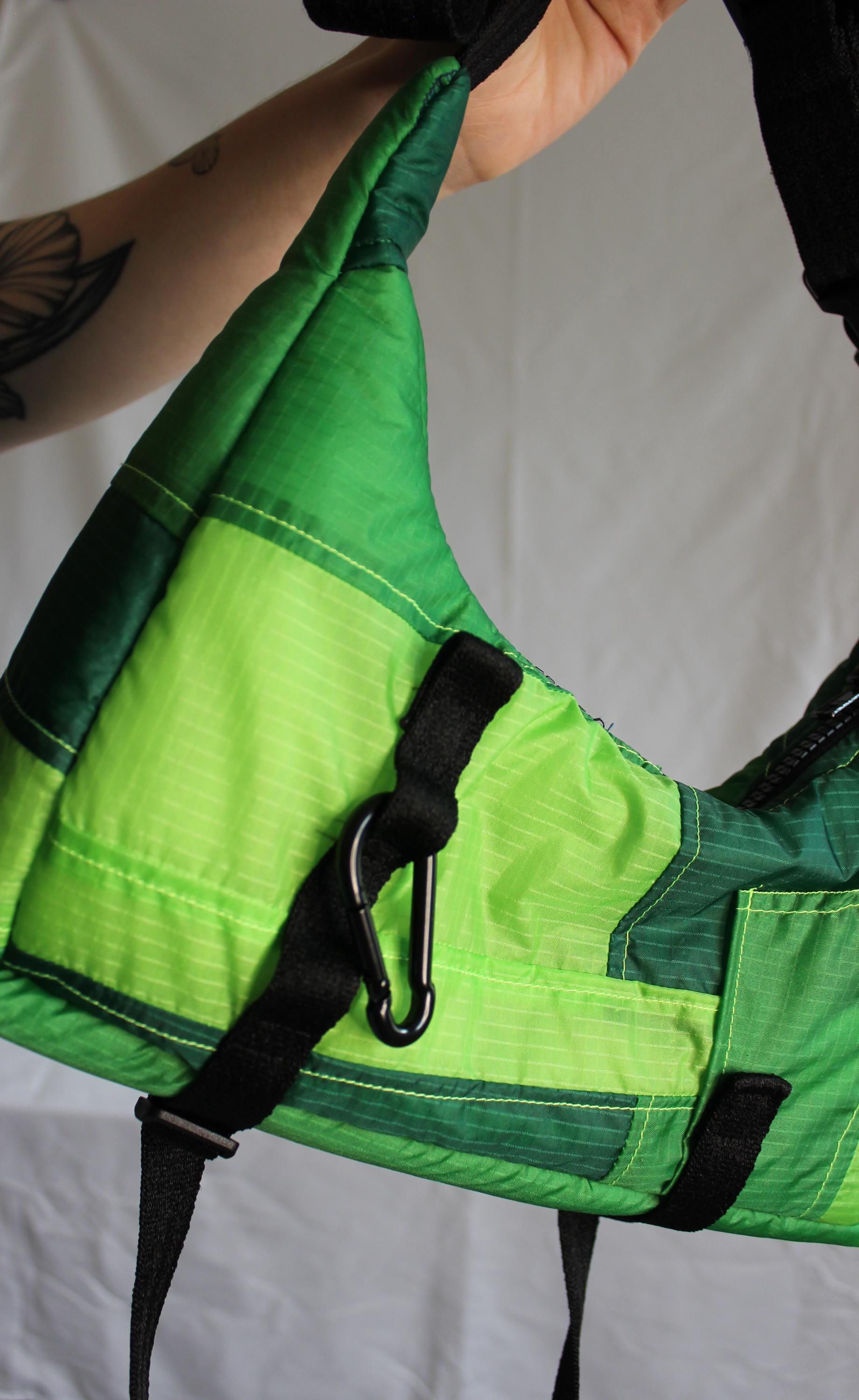 Sustainable scrappy shoulder bag