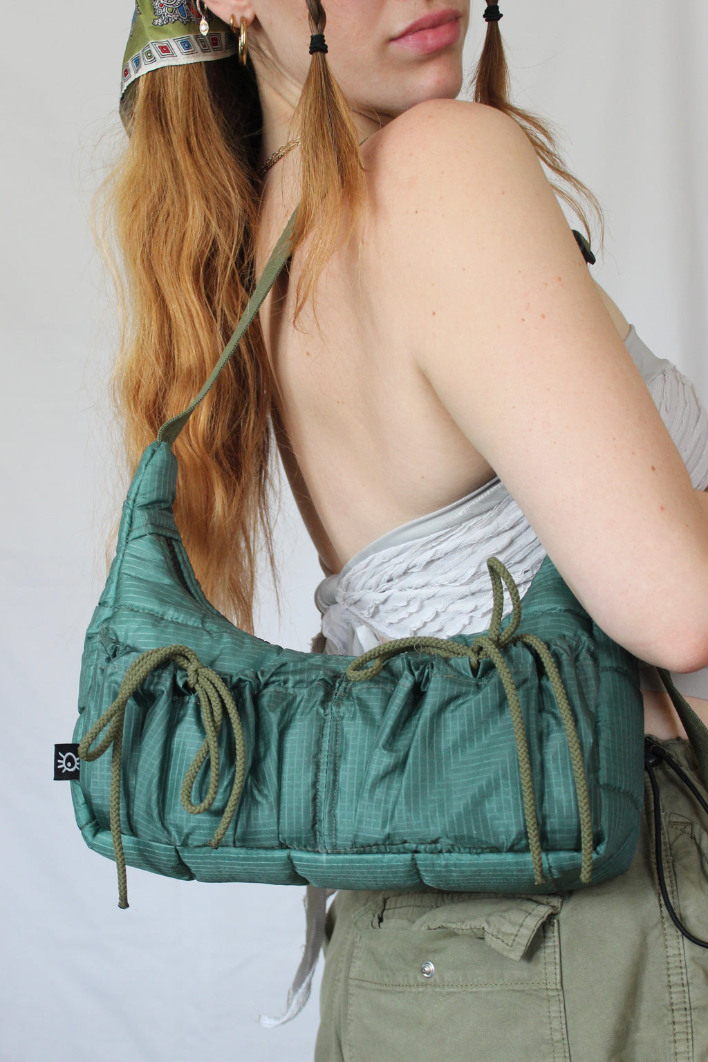 Double bow bag - Khaki green