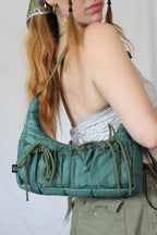 Double bow bag - Khaki thin strap