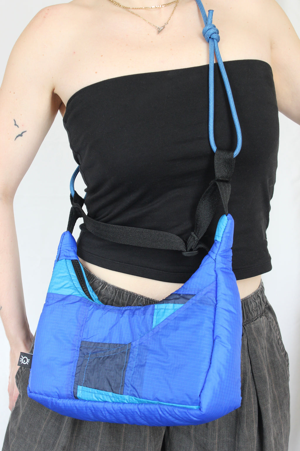 Cord & scrap bag - Poolside blue