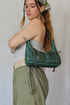 Double bow bag - Khaki thin strap