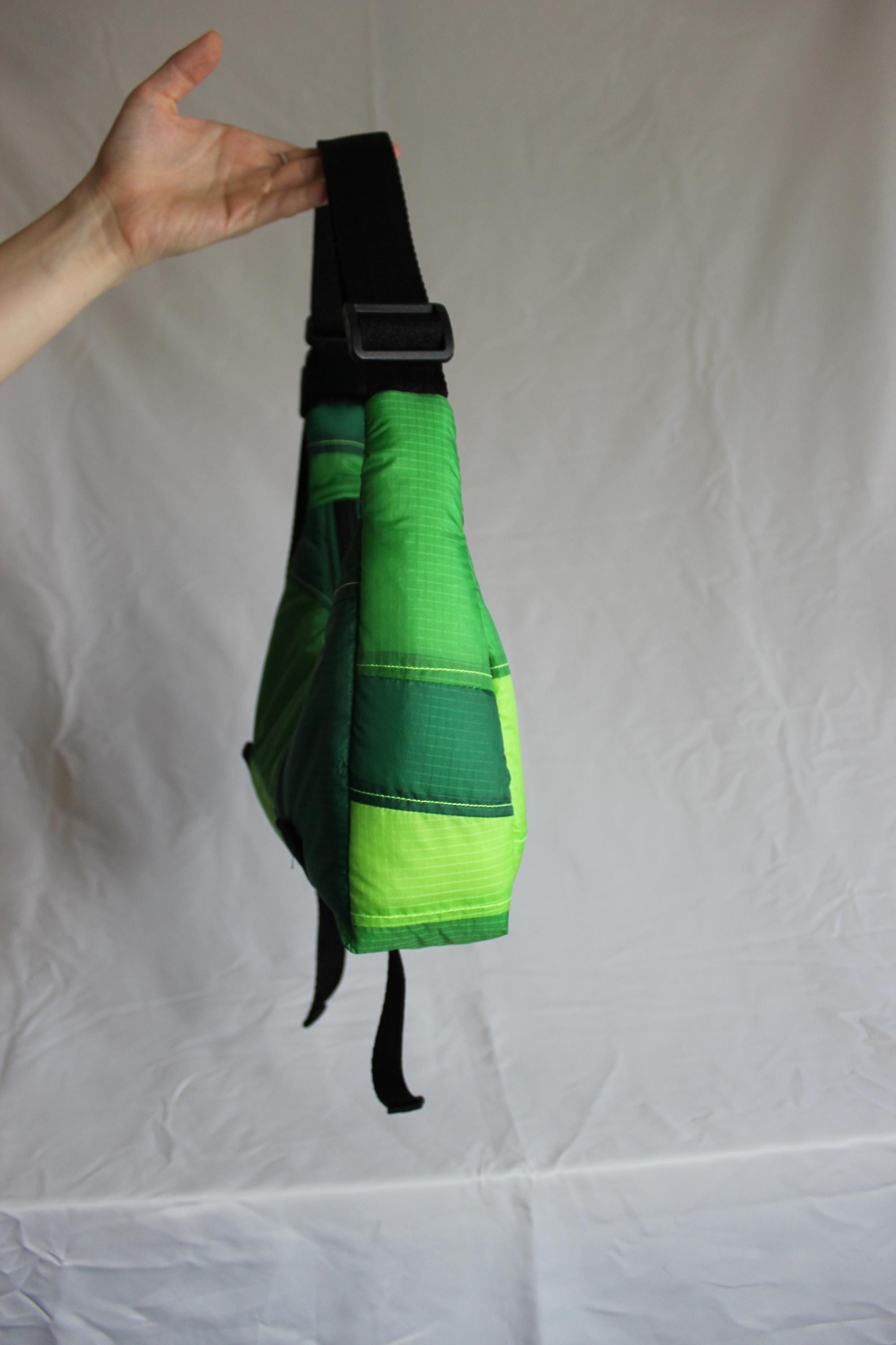 Sustainable scrappy shoulder bag