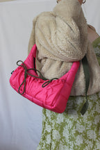 Double bow bag - Khaki thin strap
