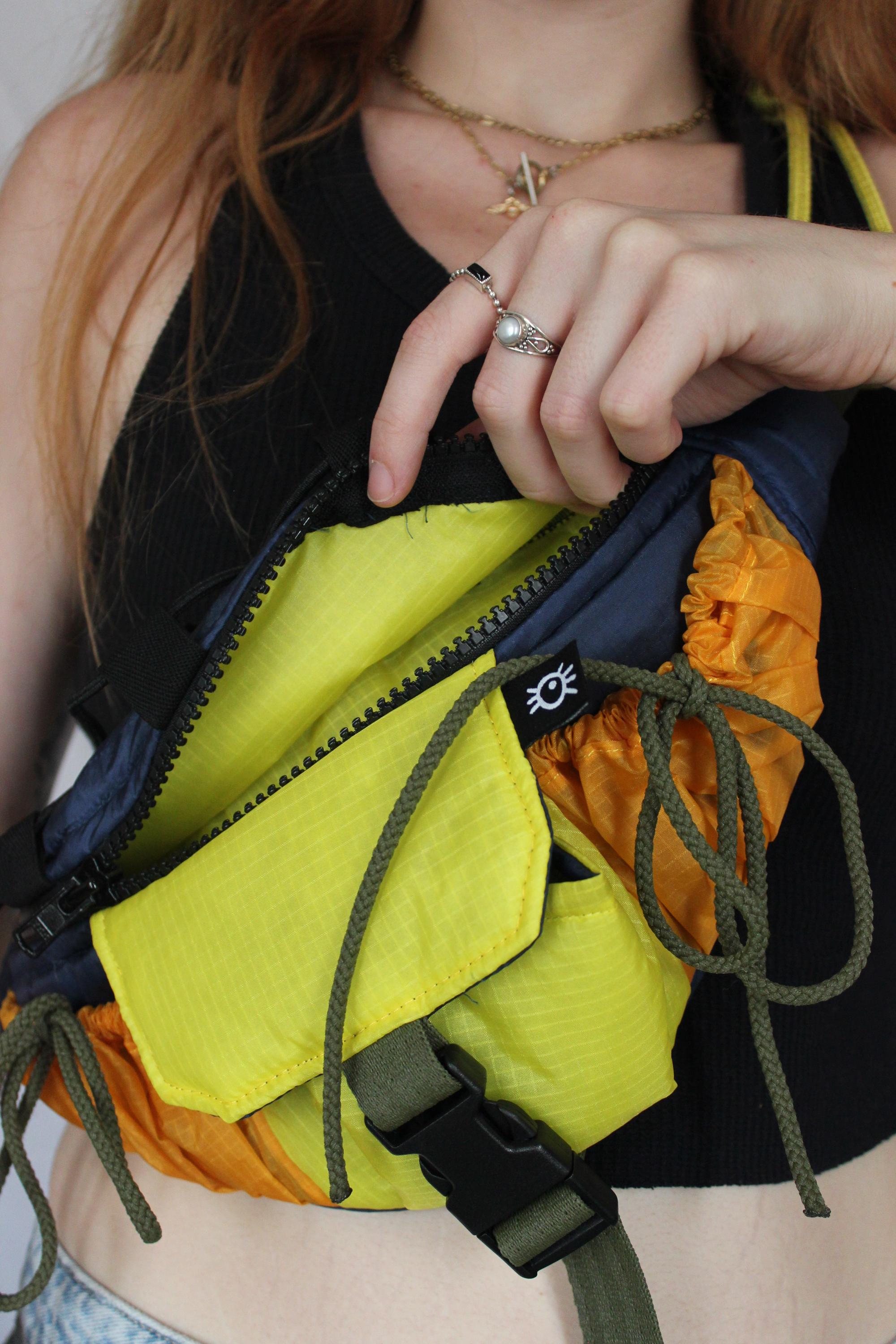 Sustainable hot air balloon offcuts bum bag