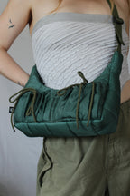 Double bow bag - Khaki thin strap