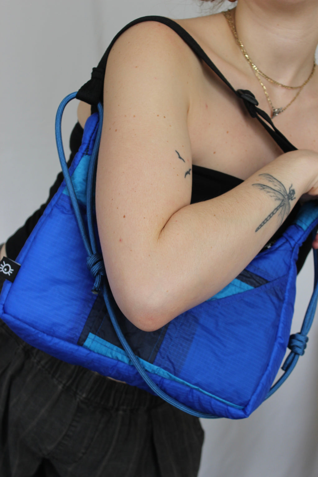 Cord & scrap bag - Poolside blue