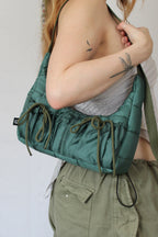 Double bow bag - Khaki thin strap