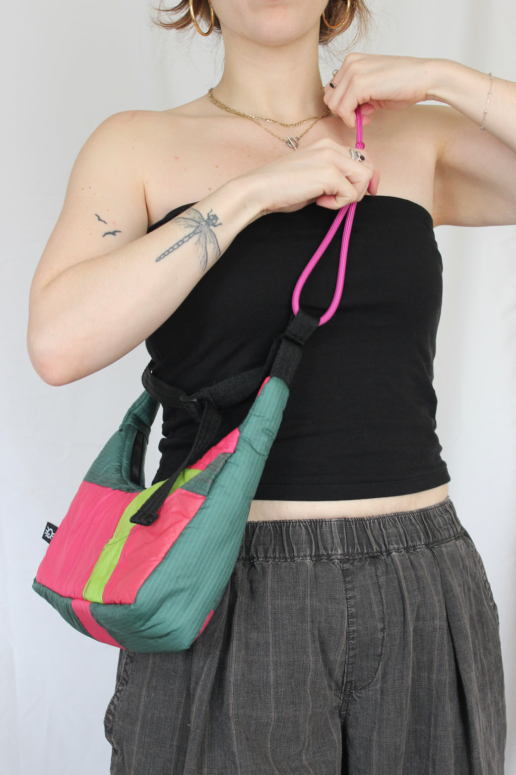 Cord & scrap bag - Rose garden