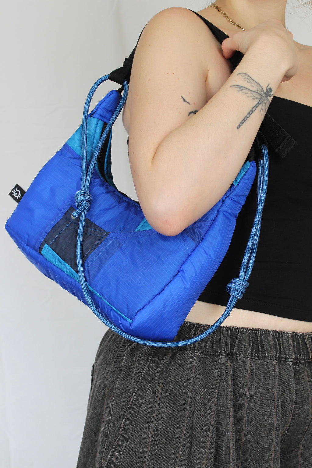 Cord & scrap bag - Poolside blue