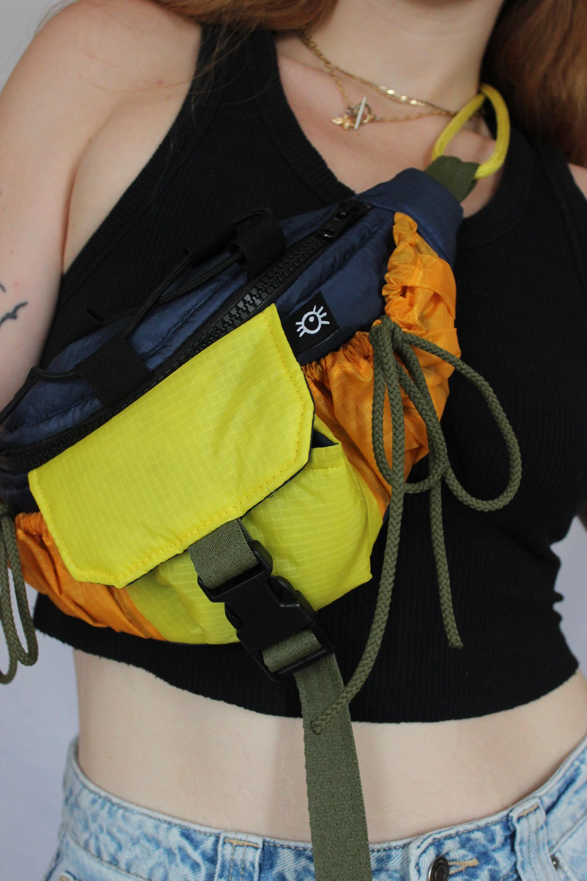 Sustainable hot air balloon offcuts bum bag