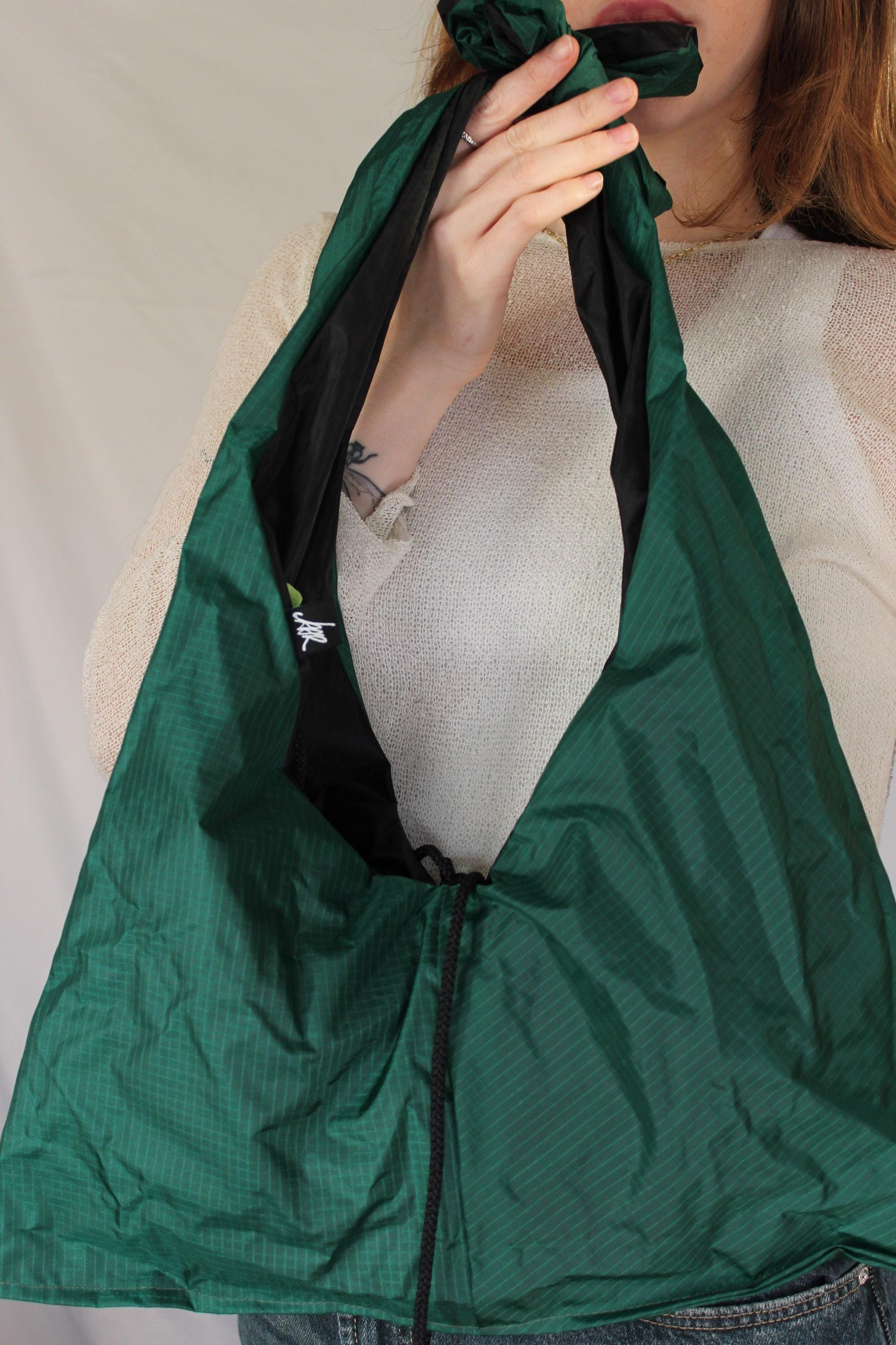 Sustainable hot air balloon offcuts reversible tie shoulder / crossbody bag