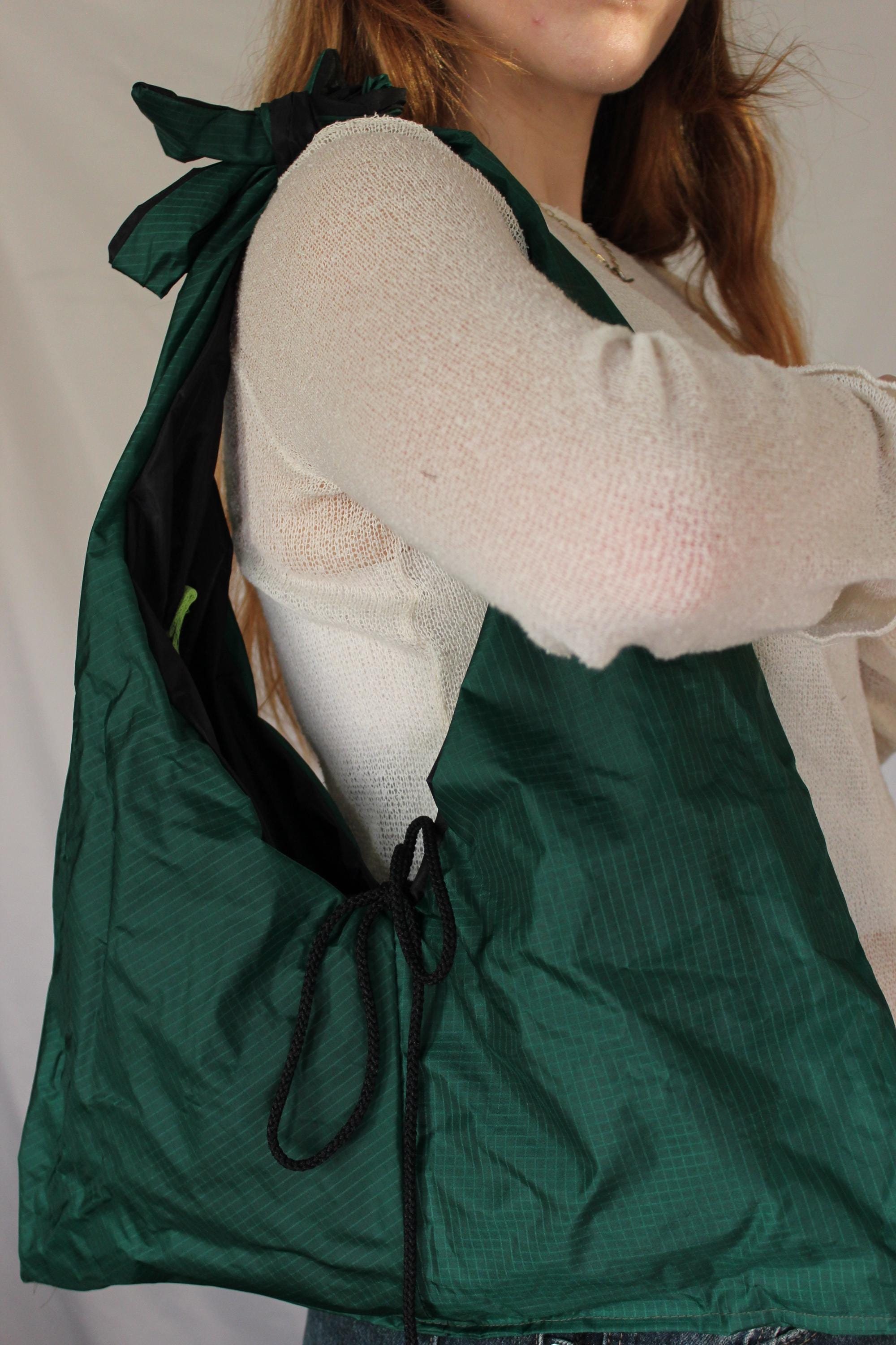 Sustainable hot air balloon offcuts reversible tie shoulder / crossbody bag