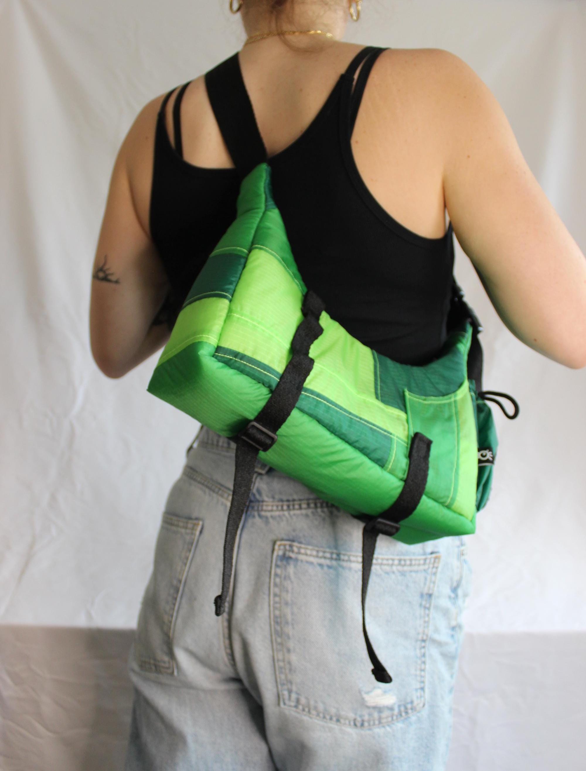 Sustainable scrappy shoulder bag