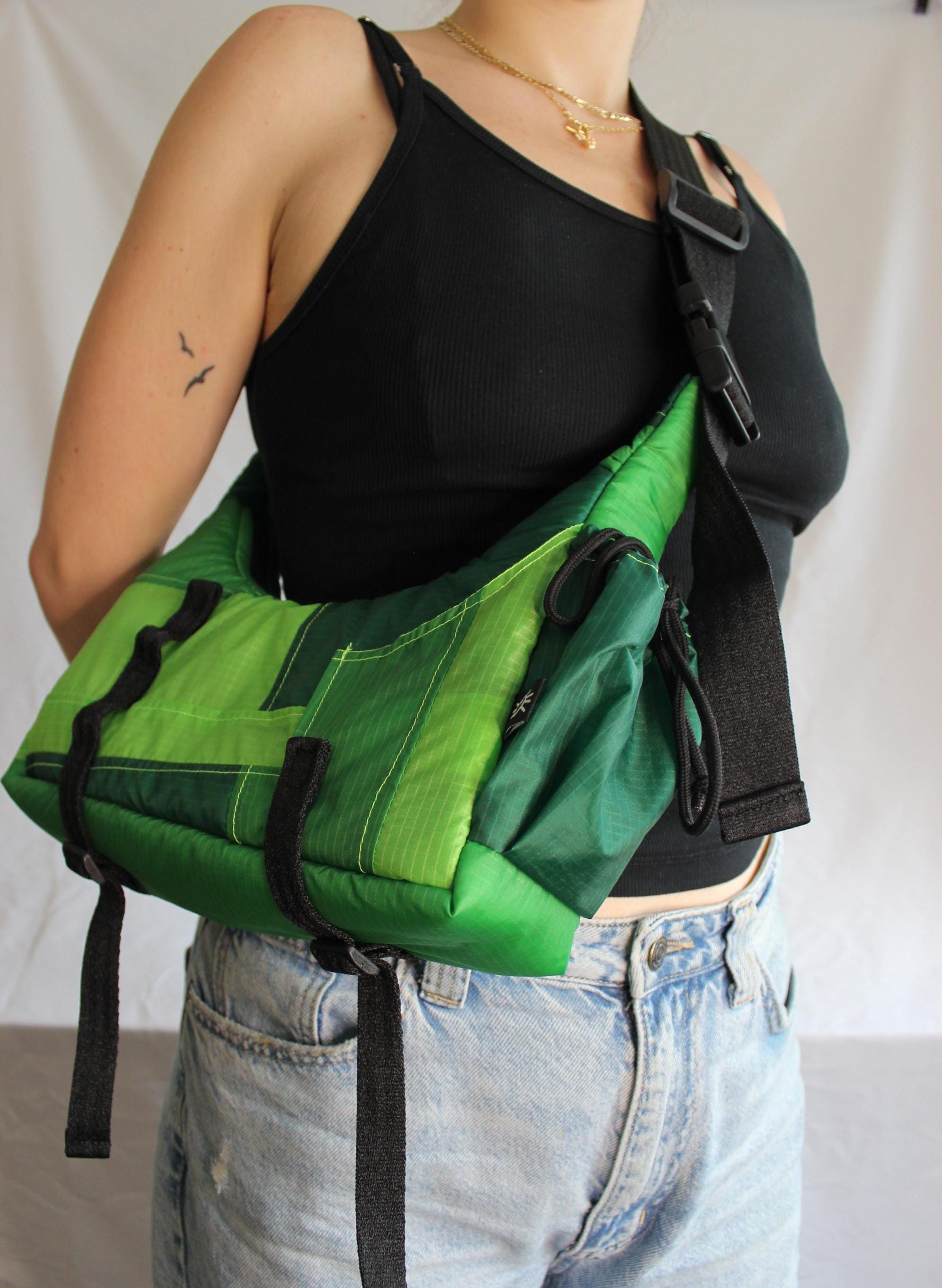 Sustainable scrappy shoulder bag