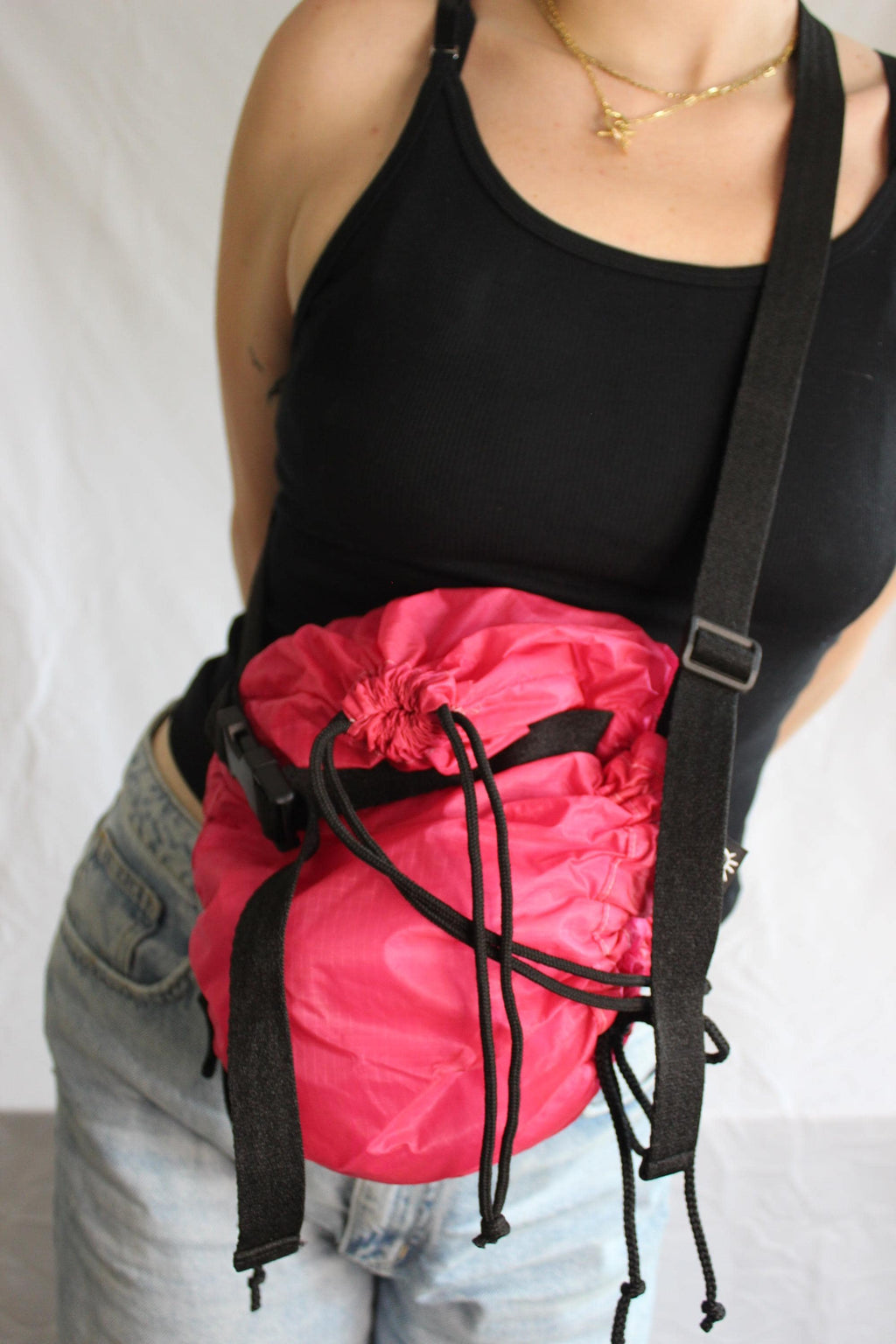 Sustainable hot air balloon offcuts shoulder adjustable bag